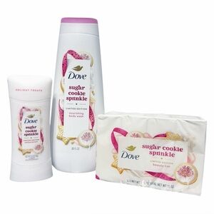 Dove Limited Edition SUGAR COOKIE SPRINKLE Body Wash, Deodorant & Bar Soap